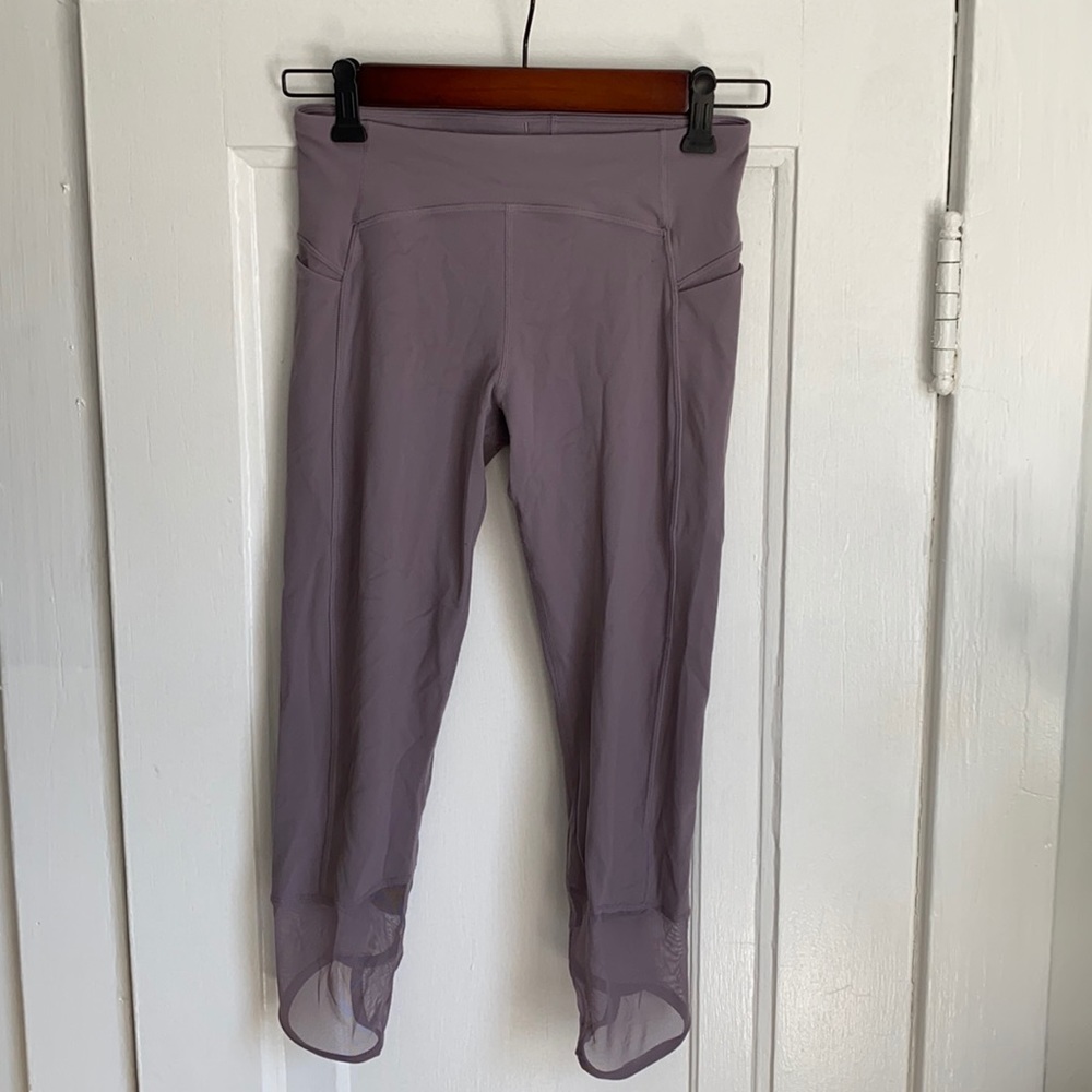 Athleta Girl Mind Over Matter Capri Lavender Mesh